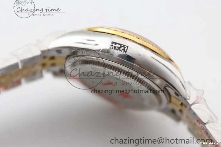 1219 Bright Lady DateJust 28 SS YG TWF Diamonds Bezel 1:1 Best Edition Green Dial Roman Markers on Jubilee Bracelet NH 2135